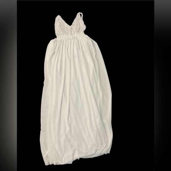 Saved by the Dress MAXI DRESS WITH OPEN BACK AND FRAYED HEM Womens Medium - Picture 4 of 11